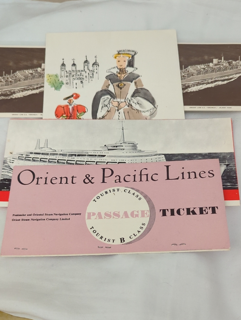 Orient & Pacific Cruise Lines Memorabilia SS Oronsay